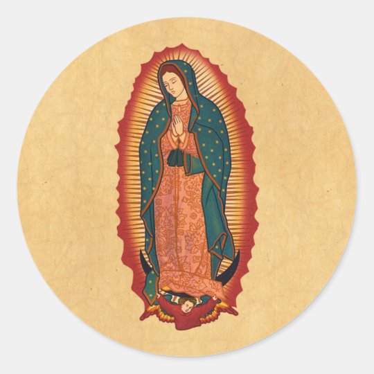 Our Lady of Guadalupe Classic Round Sticker | Zazzle.com