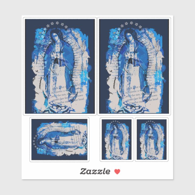 Our Lady of Guadalupe Collage Design Sticker (Sheet)