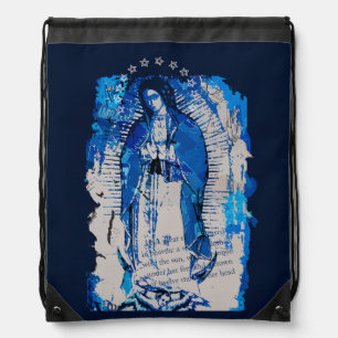 Our Lady of Guadalupe Collage  Drawstring Bag