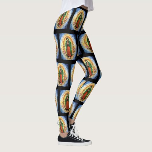 Our Lady of Guadalupe Comfortable Yoga Leggings