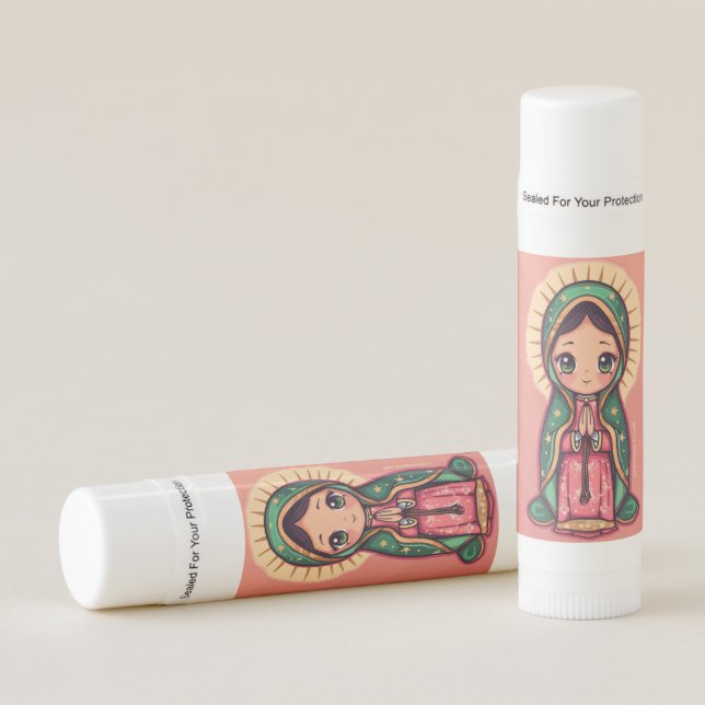 Our Lady of Guadalupe cute kawaii style  Lip Balm (Front)