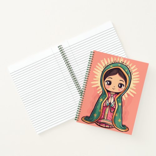 Our Lady of Guadalupe cute kawaii style  Notebook