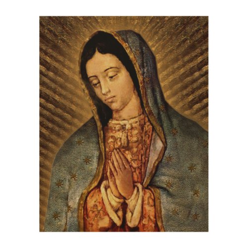 Our Lady of Guadalupe Devotional Image Wood Wall Art