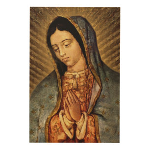 Our Lady of Guadalupe Devotional Image Wood Wall Art