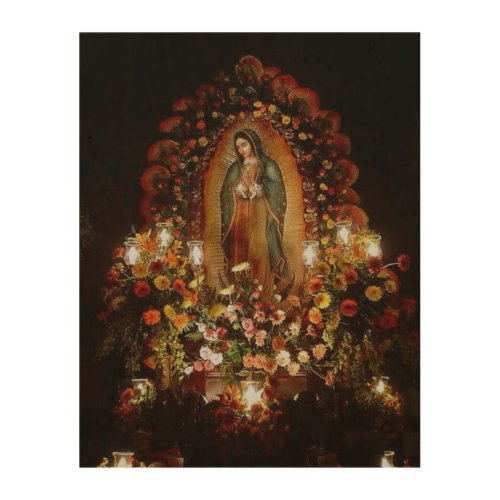 Our Lady of Guadalupe Devotional Image Wood Wall Art