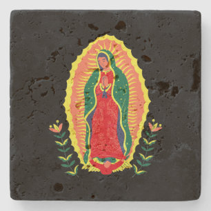 Our Lady of Guadalupe Faith Inspired Protection  Stone Coaster