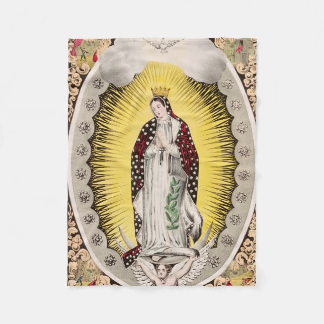 Our Lady of Guadalupe Fleece Blanket (Front)