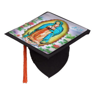 Our Lady of Guadalupe Floral Class of 2025 Graduation Cap Topper