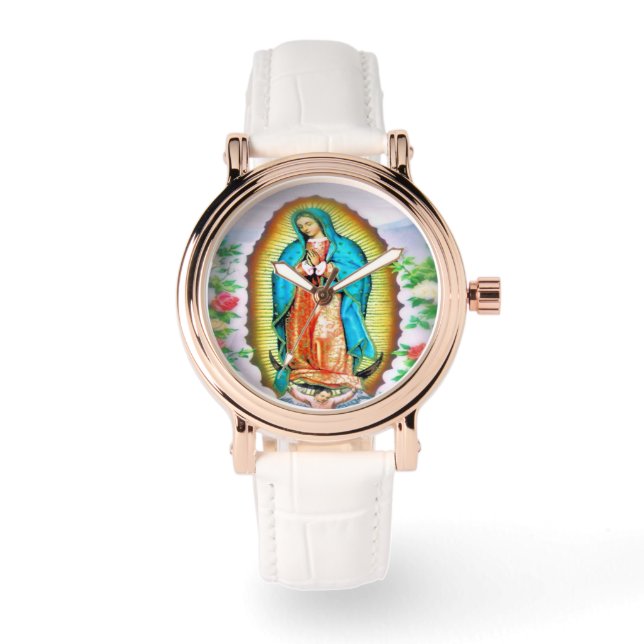 Our Lady of Guadalupe Floral Watch (Front)