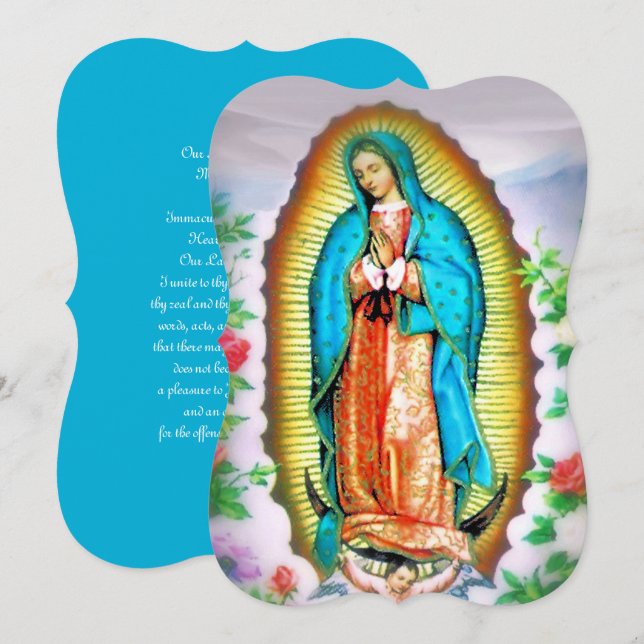 Our Lady of Guadalupe Floral with Prayer (Front/Back)