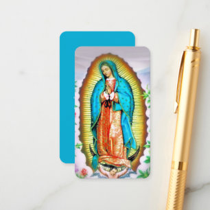 Our Lady of Guadalupe Floral with Prayer Enclosure Card
