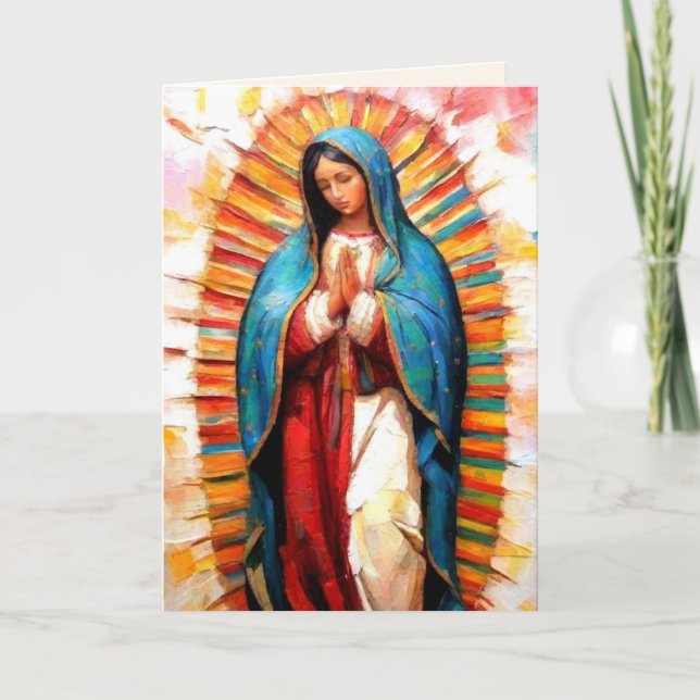 Our Lady of Guadalupe Folded Greeting Card (Front)