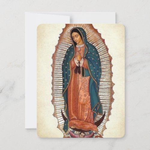Our Lady of Guadalupe Funeral Memorial Holy Card