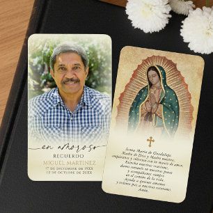 Our Lady of Guadalupe Funeral Spanish Prayer Cards