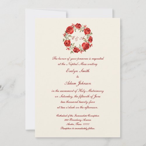 Our Lady of Guadalupe Inspired Wedding Invitation