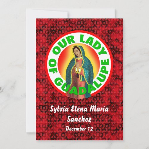 Our Lady of Guadalupe invite