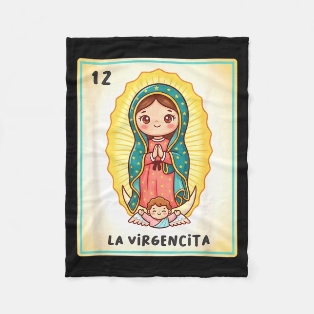 Our Lady Of Guadalupe La Virgencita Mexico For Kid Fleece Blanket (Front)