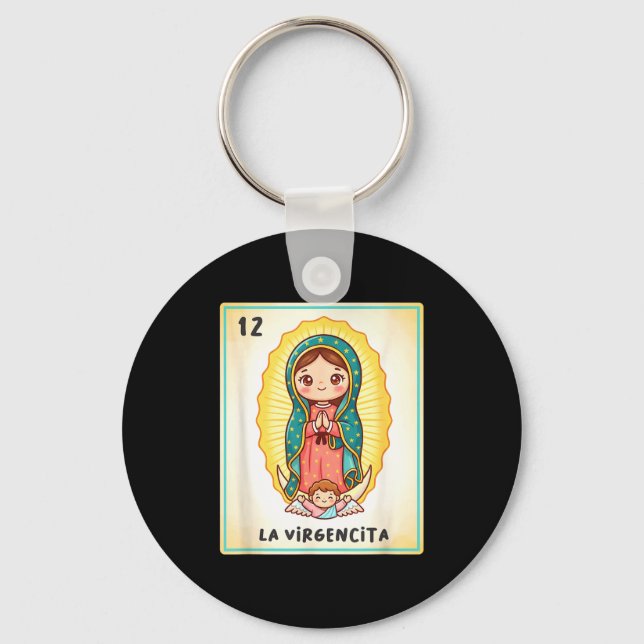 Our Lady Of Guadalupe La Virgencita Mexico For Kid Keychain (Front)