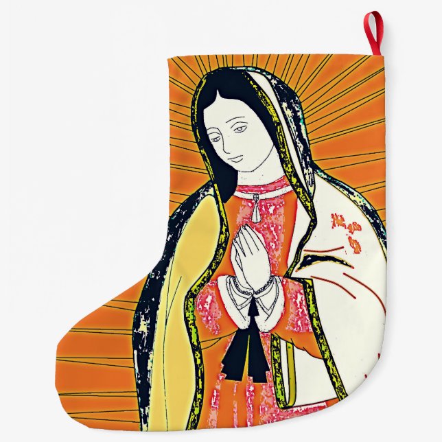 our lady of guadalupe large christmas stocking (Back)