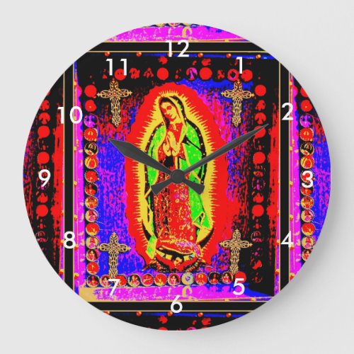 Our Lady Of Guadalupe Large Clock