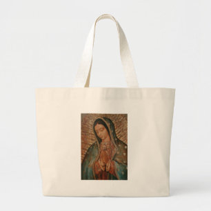 our lady of guadalupe large tote bag