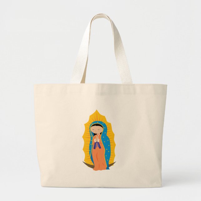 Our Lady of Guadalupe Large Tote Bag (Front)