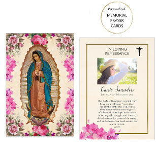 Our Lady of Guadalupe Memorial Prayer Card
