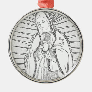 our lady of guadalupe metal ornament