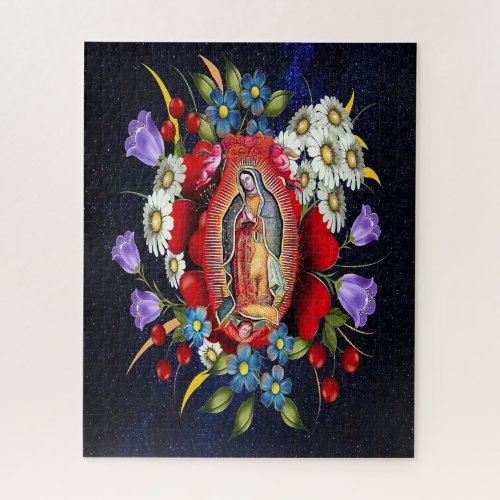 Our Lady of Guadalupe Mexican Aztec Virgin Mary Jigsaw Puzzle
