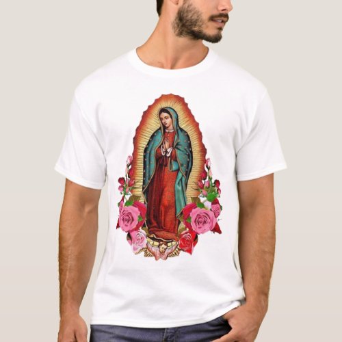 Our Lady of Guadalupe Mexican Virgin Mary Mexico T_Shirt