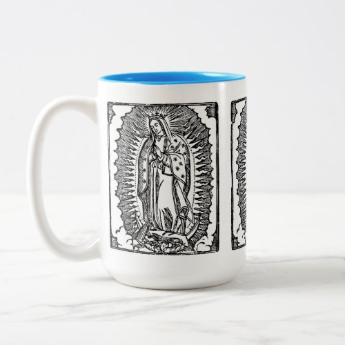 Our Lady of Guadalupe Mexico Blessed Virgin Mary Two_Tone Coffee Mug