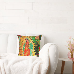 Our Lady of Guadalupe Mexico Throw Pillow