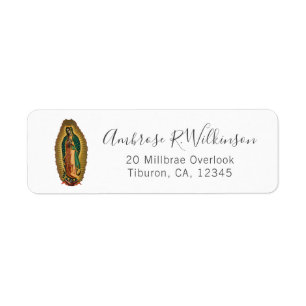 Our Lady of Guadalupe Miraculous Mexican Hispanic Label