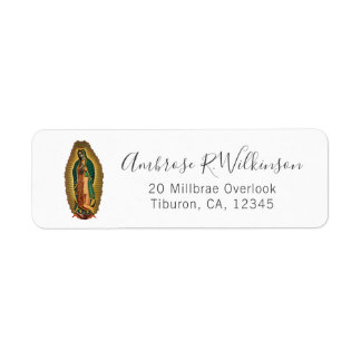 Our Lady of Guadalupe Miraculous Mexican Hispanic Label
