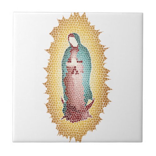 Our Lady Of Guadalupe Mosaic Design Tile