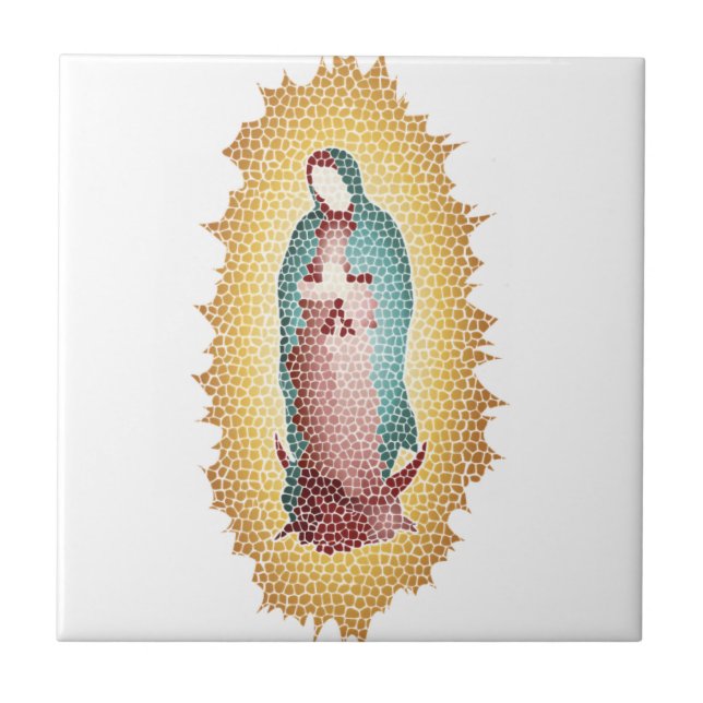 Our Lady Of Guadalupe Mosaic Design Tile (Front)