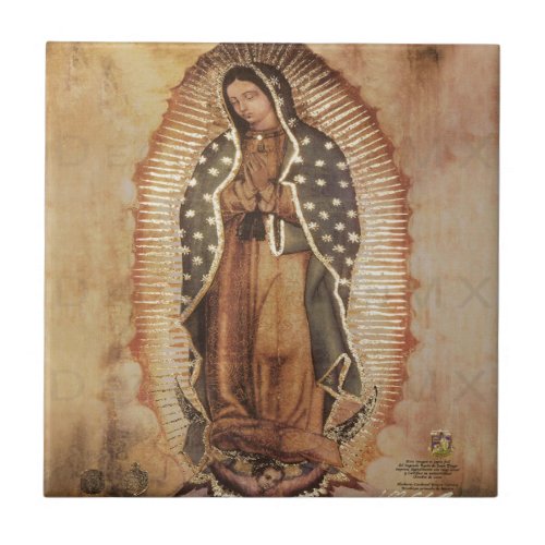 Our Lady Of Guadalupe Mother Mary Ceramic Tile