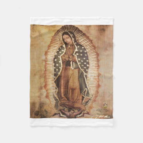 Our Lady Of Guadalupe Mother Mary Fleece Blanket
