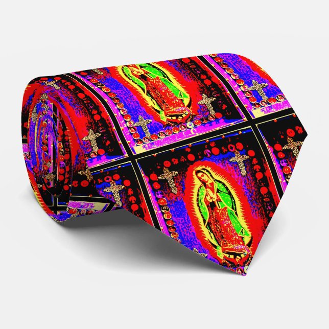 Our Lady of guadalupe Neck Tie (Rolled)