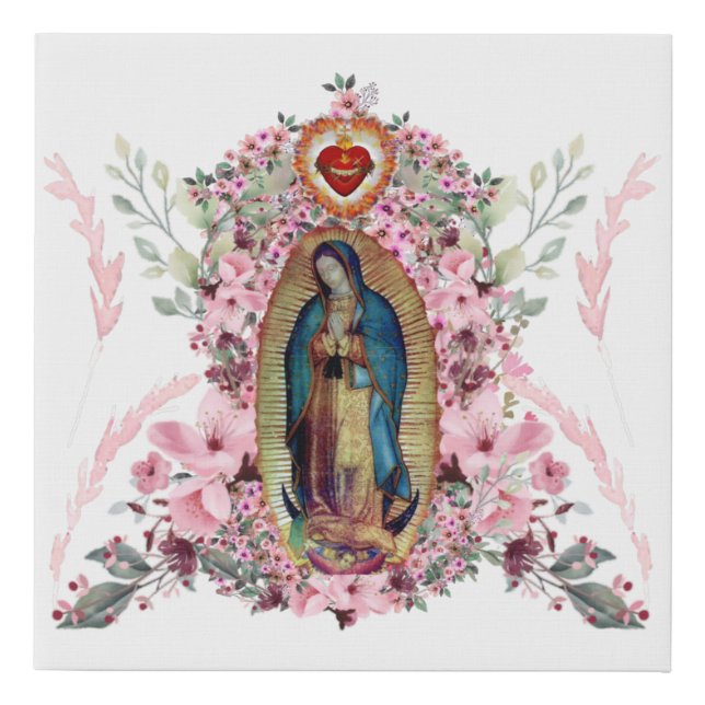 Our Lady of Guadalupe, Nuestra Señora de Guadalupe Faux Canvas Print (Front)