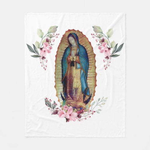 Our Lady of Guadalupe Nuestra Seora de Guadalupe Fleece Blanket
