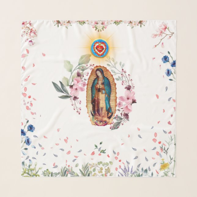 Our Lady of Guadalupe, Nuestra Señora de Guadalupe Scarf (Front)