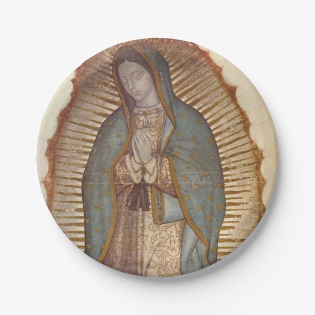 Our Lady of Guadalupe (Nuestra Señora) (Virgen) Paper Plates (Front)