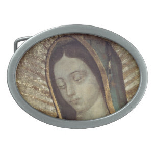 OUR LADY OF GUADALUPE OVAL BELT BUCKLE
