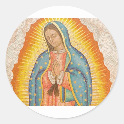 Our Lady Of Guadalupe Painting Classic Round Sticker