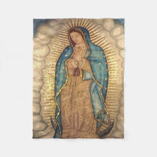 Our Lady Of Guadalupe Painting Fleece Blanket