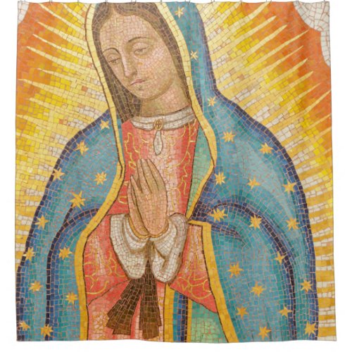 Our Lady Of Guadalupe Painting Shower Curtain