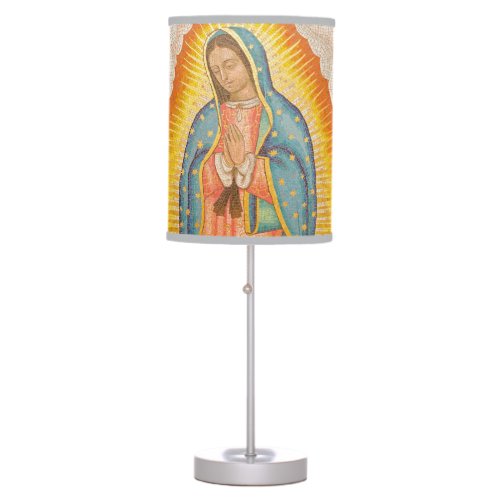 Our Lady Of Guadalupe Painting Table Lamp