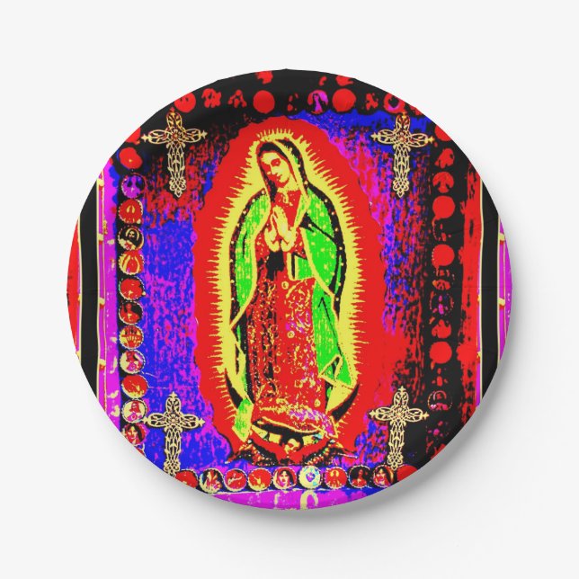 our lady of guadalupe paper plates (Front)