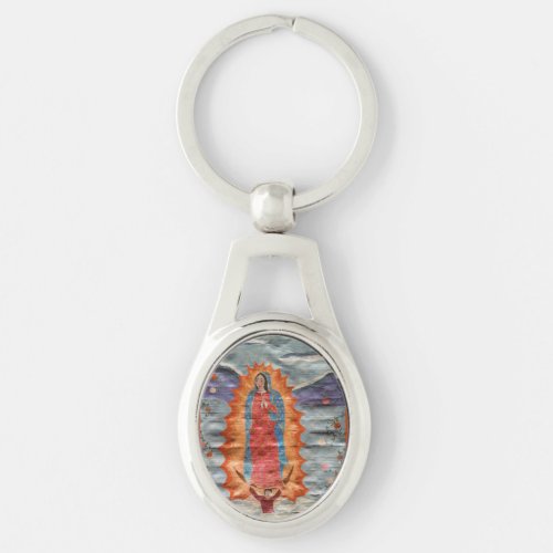 Our Lady of Guadalupe Papyrus Version Keychain